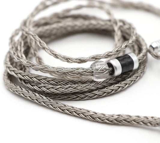 Tripowin Zonie 16 Core Silver Plated Cable SPC Earphone Cable for BL03 TRN V90 V80 AS10 ZS10 ZS6 ES4 ZST ZSR Iems (2Pin 0.78-3.5Mm, Grey)